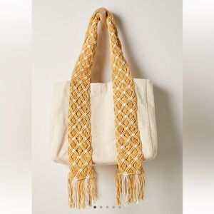 NWT Free People Mia Macrame Tote